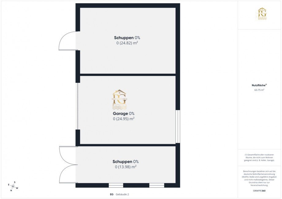 Schuppen + Garage Einfamilienhaus Steinau / H�ring