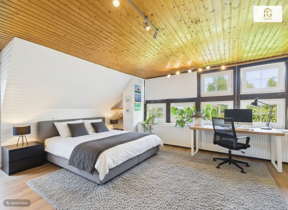 Schlafzimmer 3 OG Home Staging KI Einfamilienhaus Geversdorf