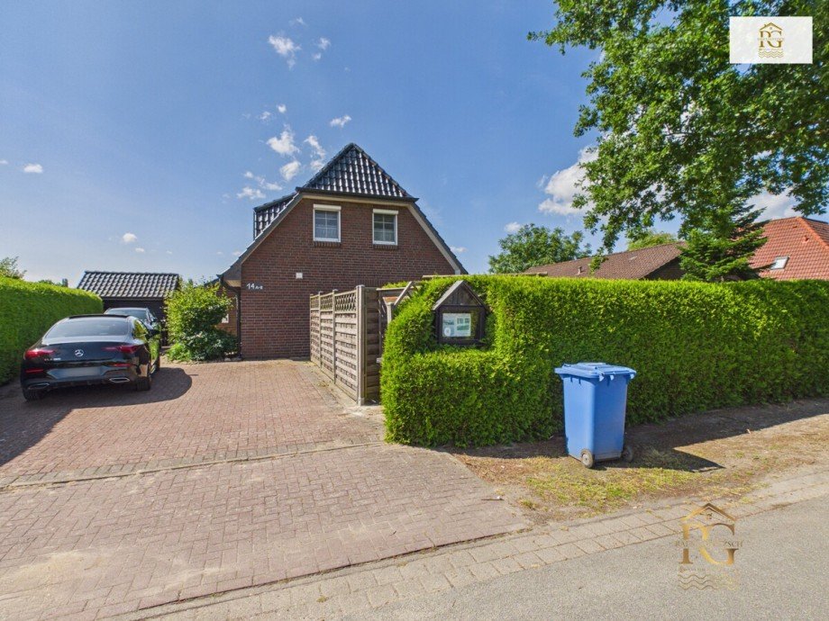 Blick auf das Haus-ruhige Lage Ferienhaus Otterndorf