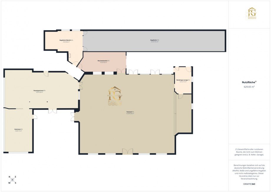 Nur ein Teil Grundriss einer Geb�ude Seite Gastgewerbe Hemmoor