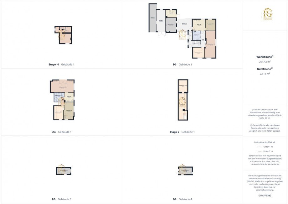 Alle Grundrisse Mehrfamilienhaus Schiffdorf / Bramel