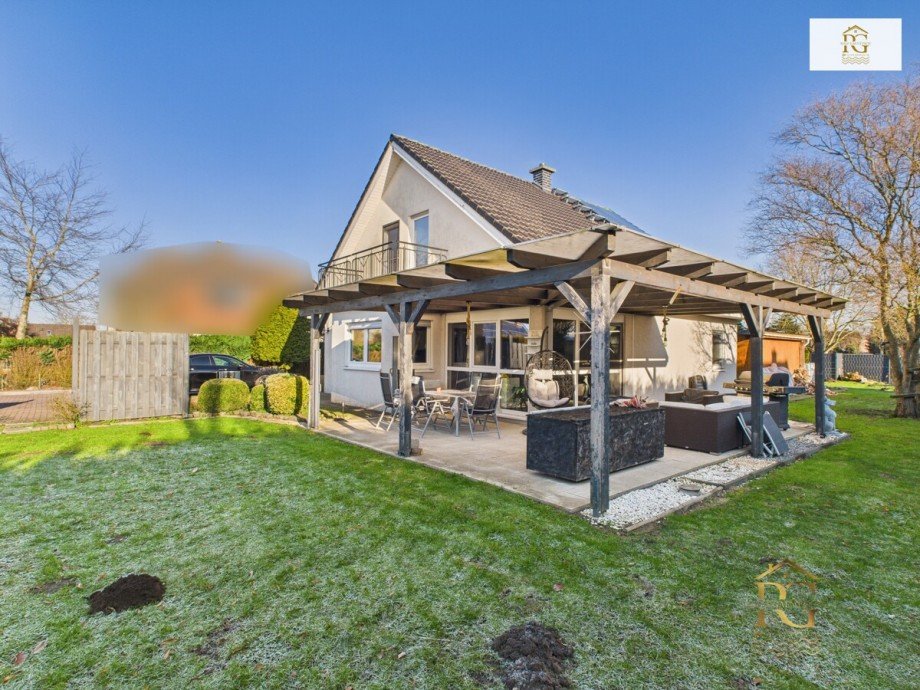 �berdachte Terrasse Einfamilienhaus Wischhafen